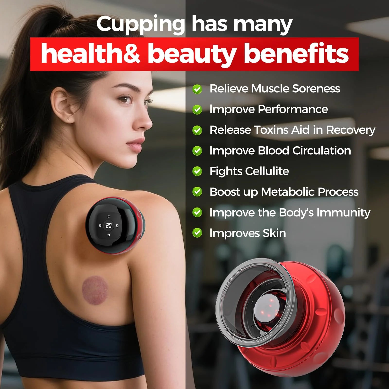 Rechargeable Electric Vacuum Cupping Therapy